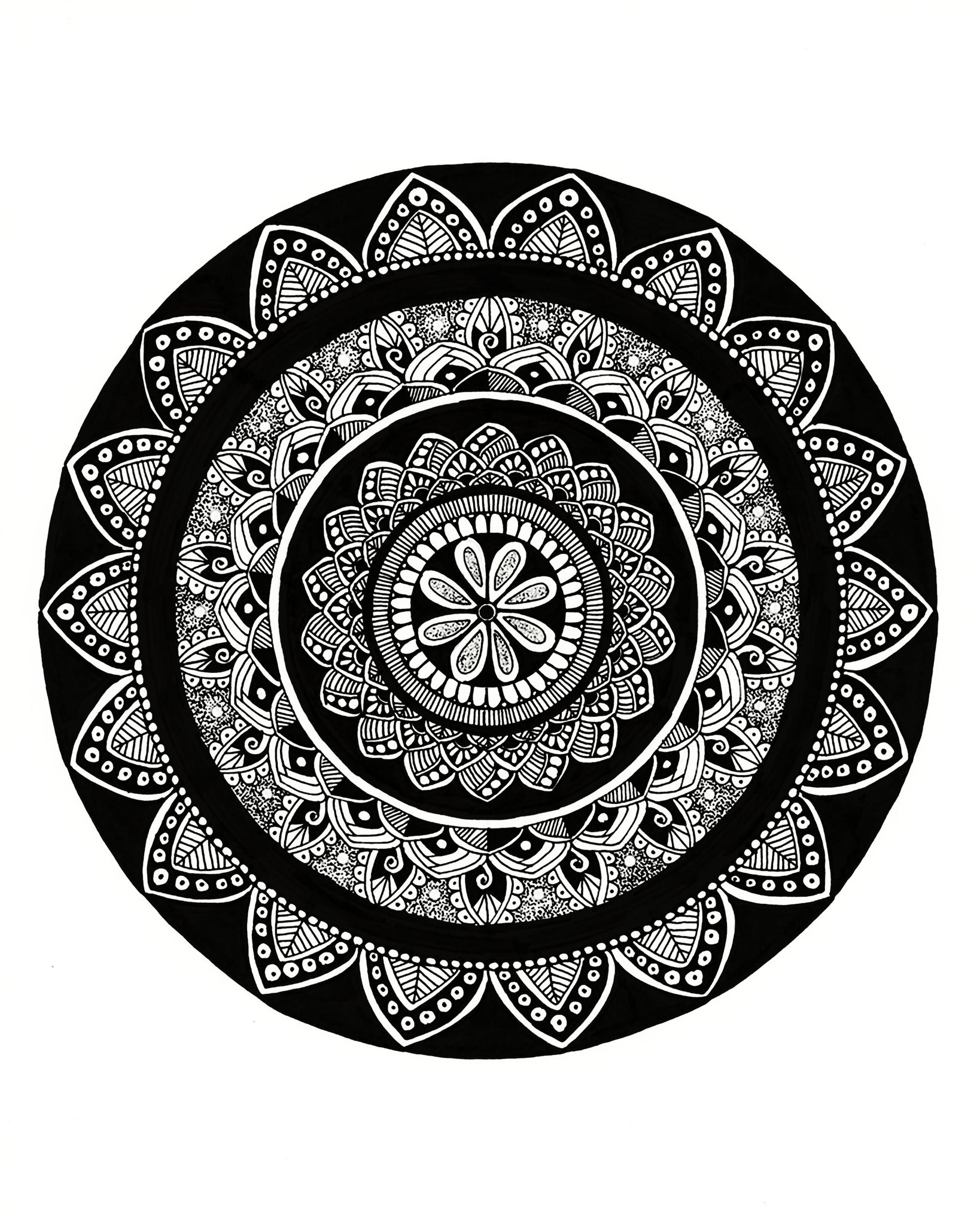 Black & White Mandala- 2