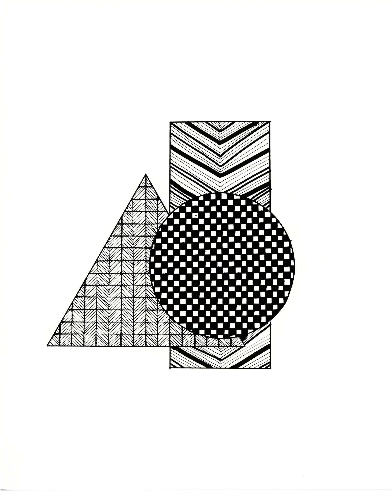 Black and White Geometric Patterns